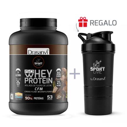 Whey Protein Isolate Sport Live - Yogur Fresa - 1,6Kg - DRASANVI