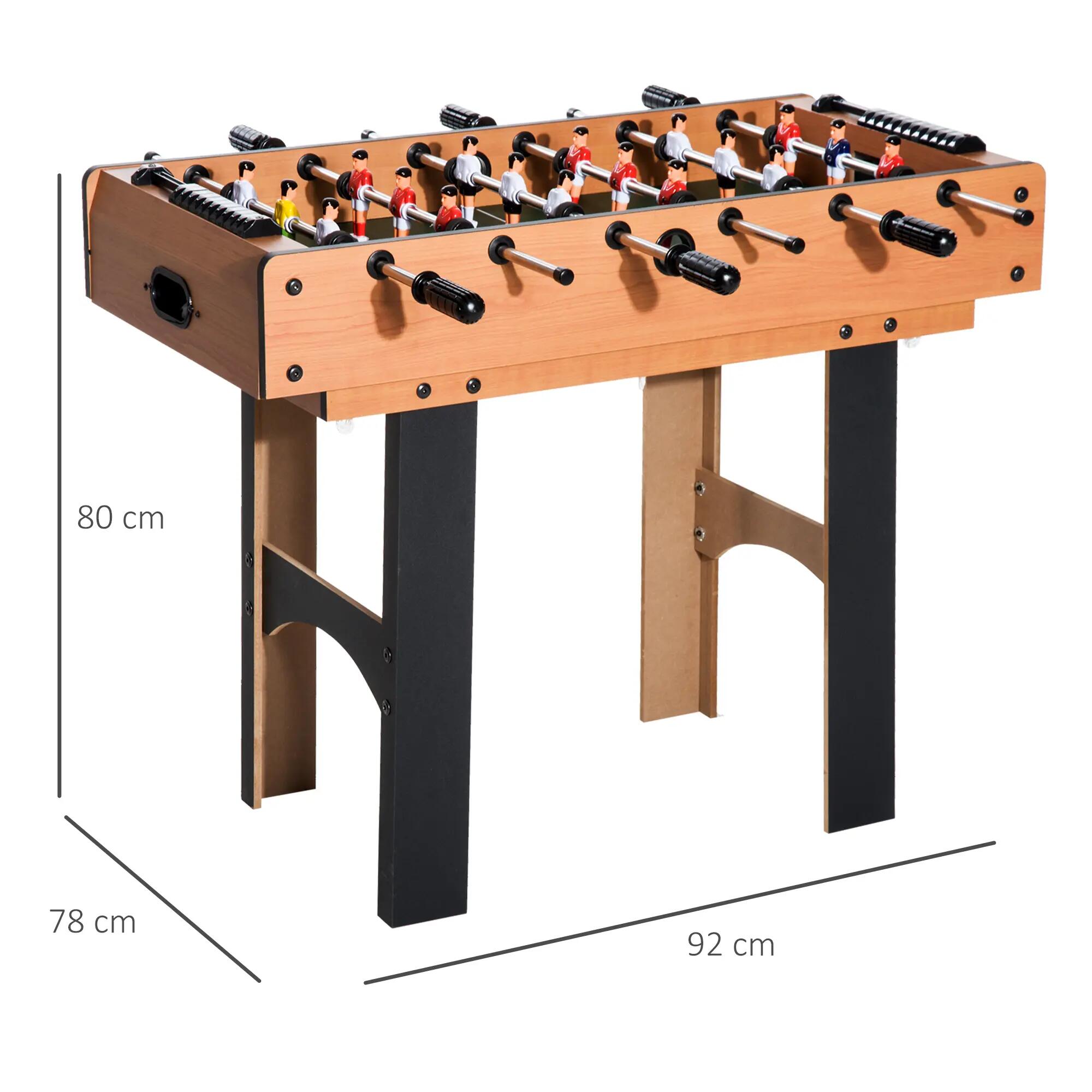 Mesa multi-jogos 87x43x73 cm madeira e preto HOMCOM 3/7