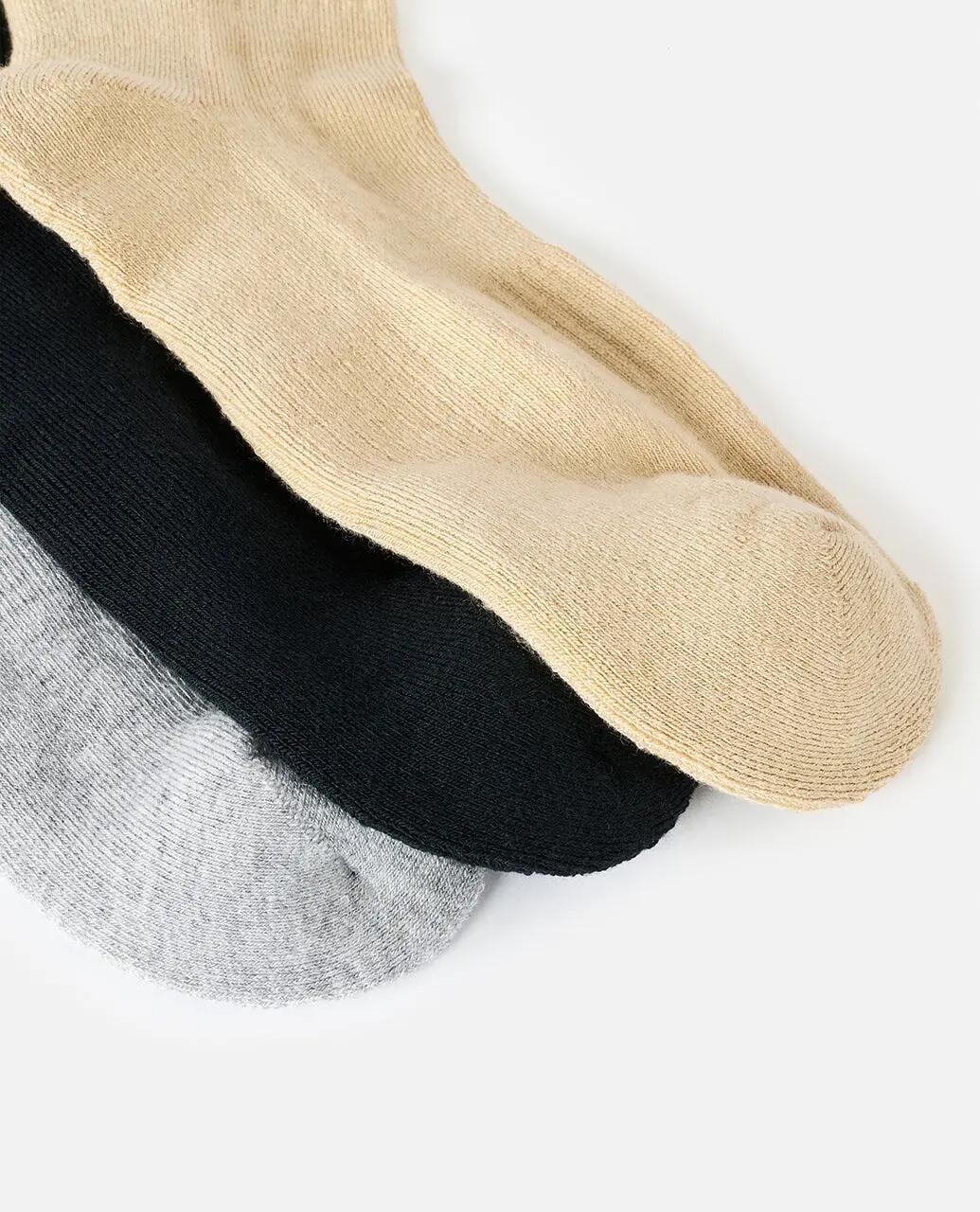 Meias Homem Wetty Crew pack de 3 - Khaki Sand 4/4