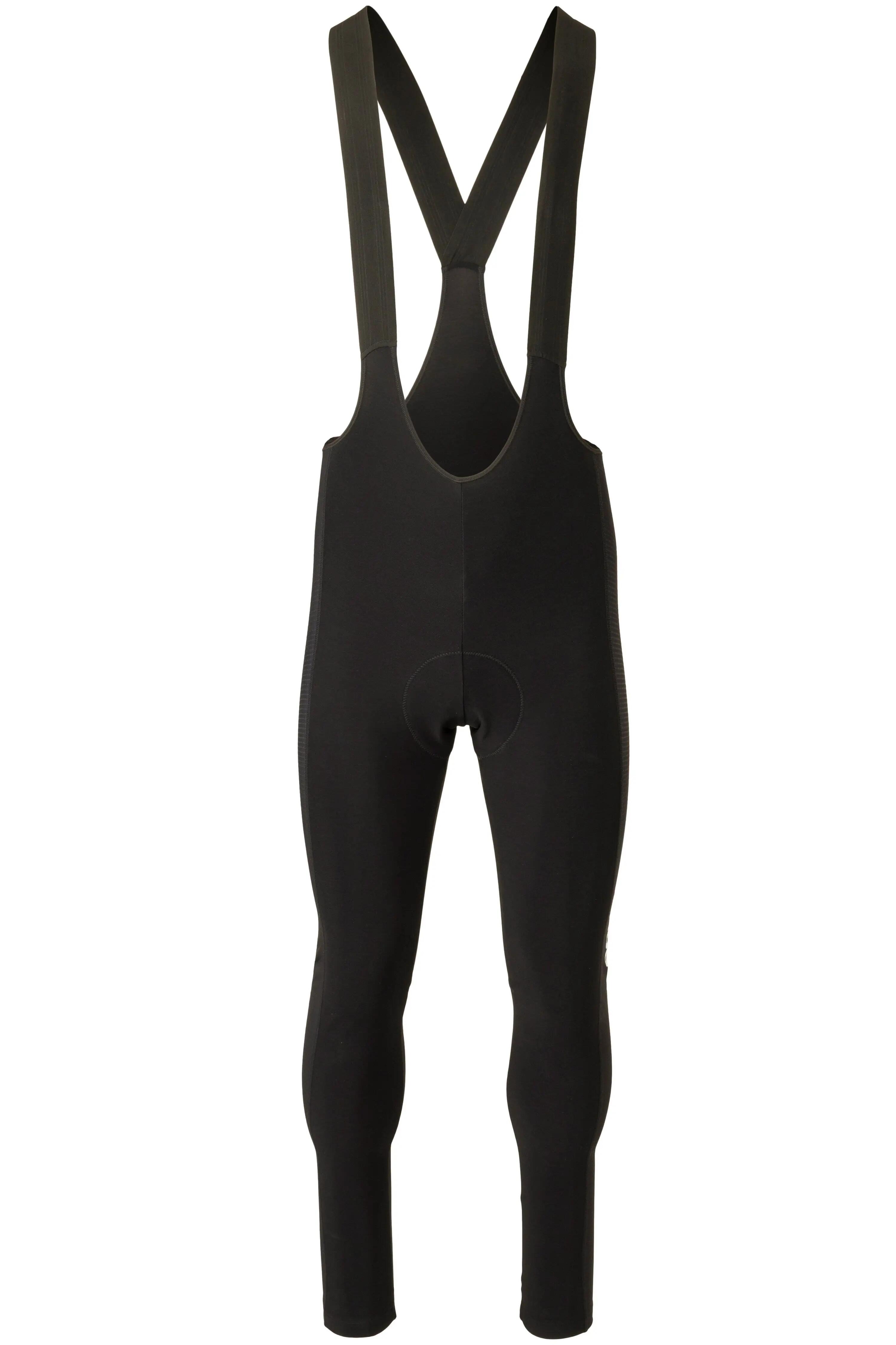 Heren Fietsen Bibtight Comfort Plus winddicht waterafstotend zwart 1/7