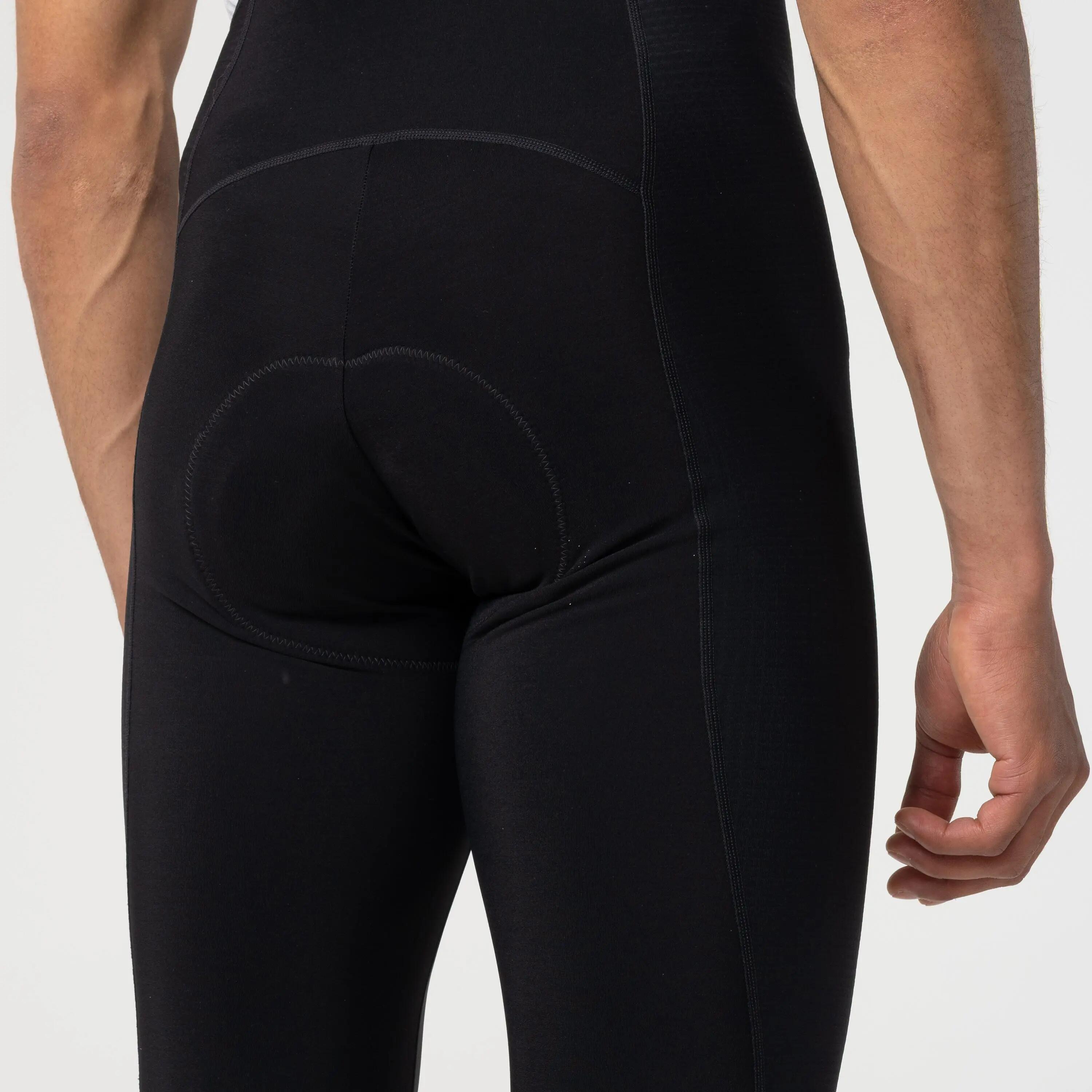 Heren Fietsen Bibtight Comfort Plus winddicht waterafstotend zwart 7/7