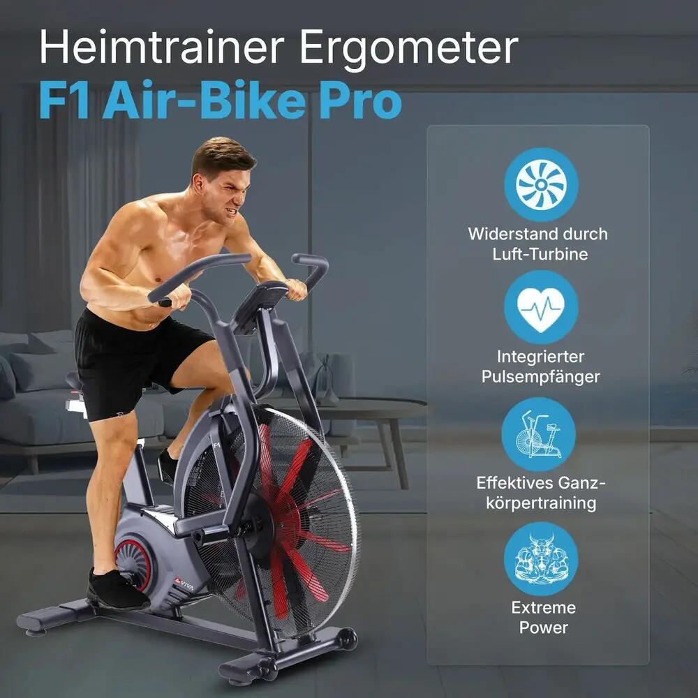 AsVIVA Air Bike Semi-Profi Heimtrainer F1 2/6
