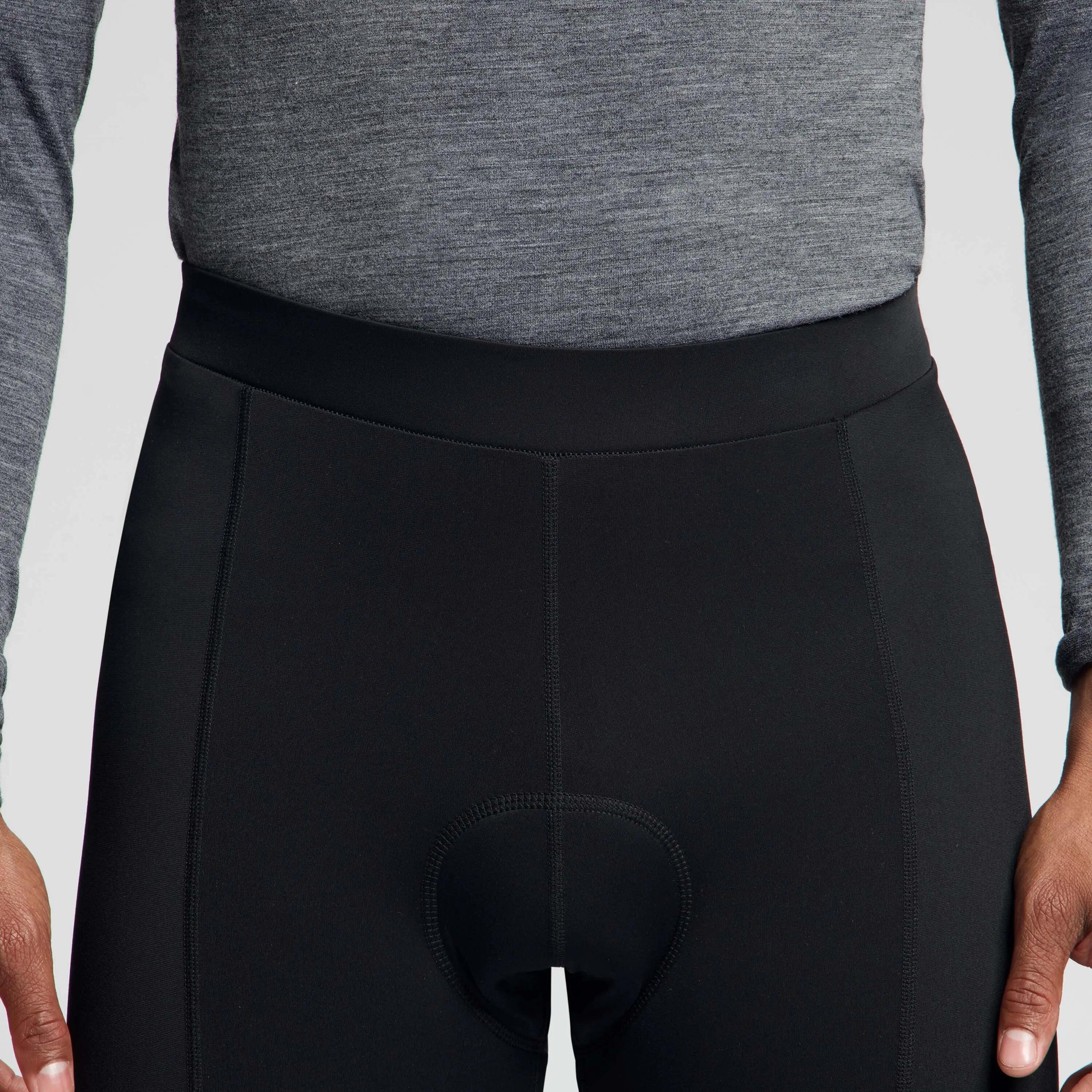 Pantaloni Lunghi Ciclismo Uomo Core Neri 6/7