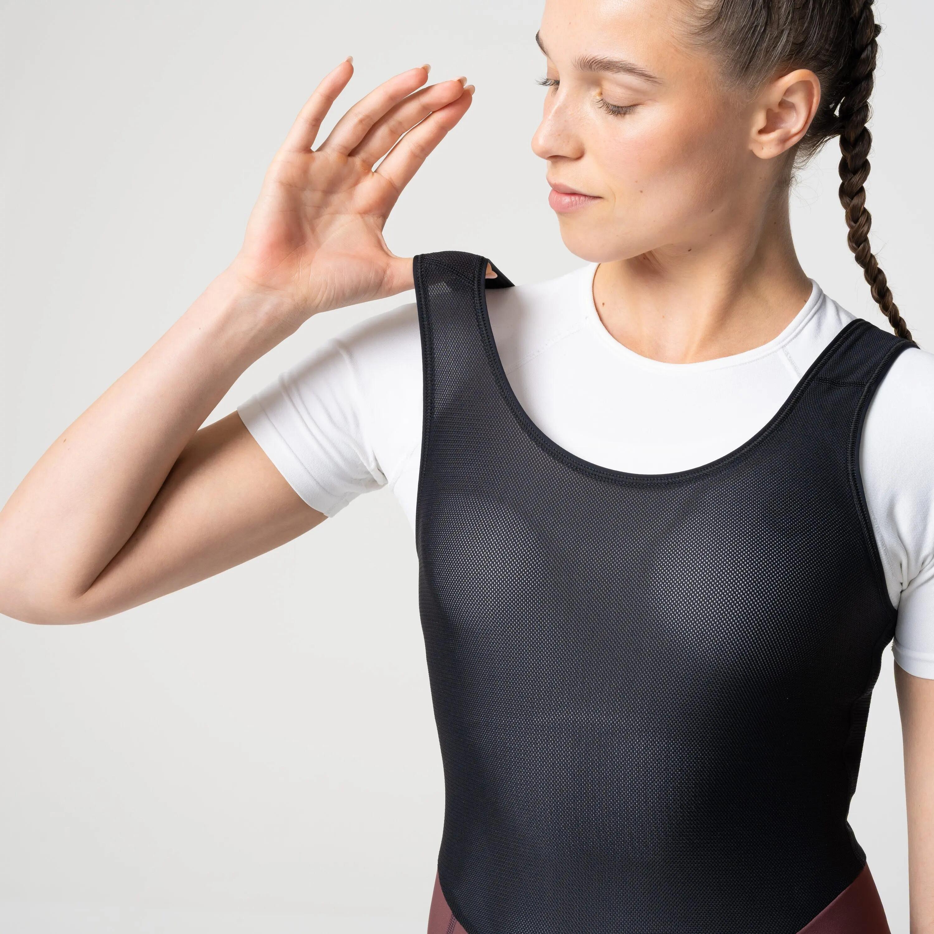 Dames Fietsen Bibtight Warm Winter Essential Bruin 6/7