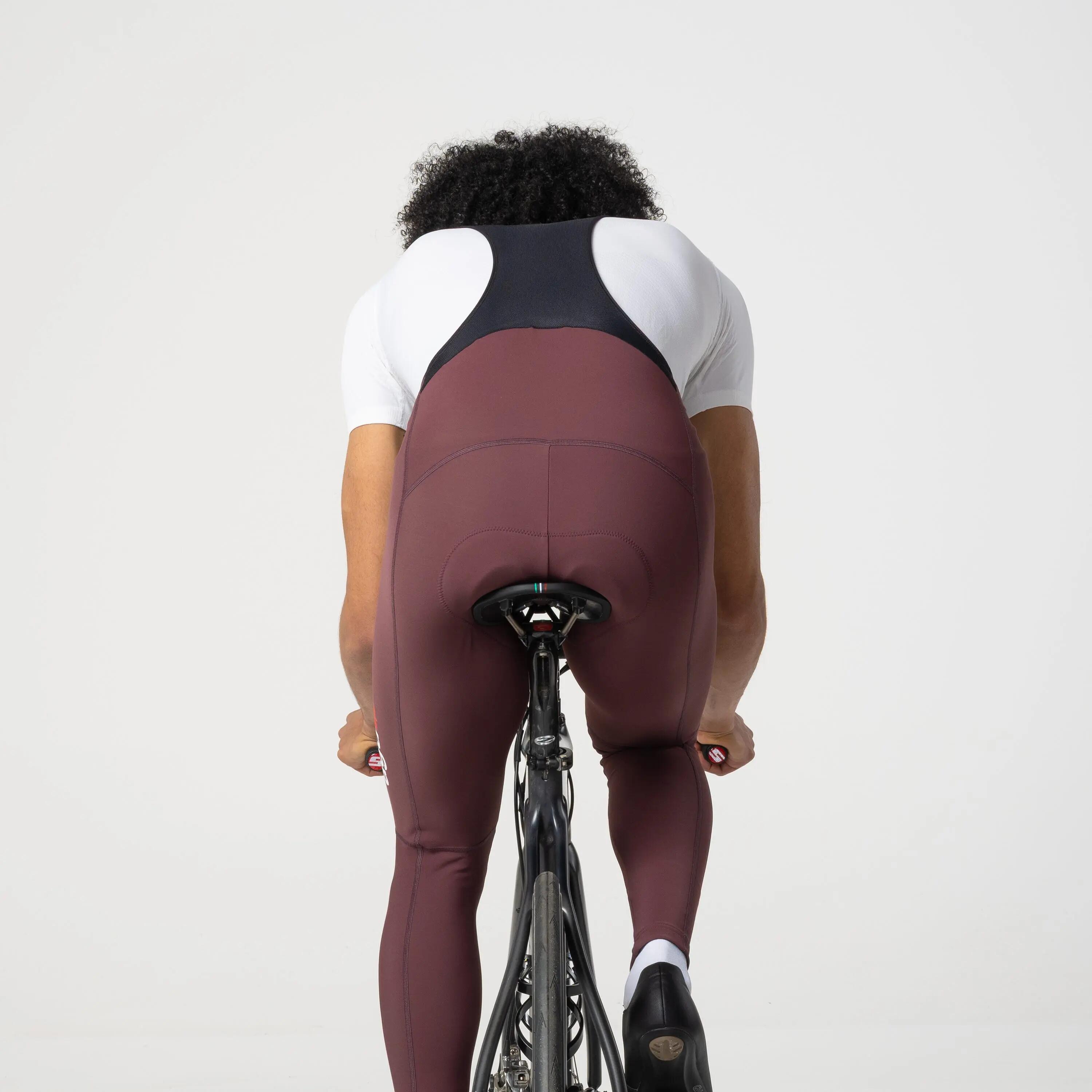 Heren wielrennen lange bibtight winter met zeem Essential 5/7