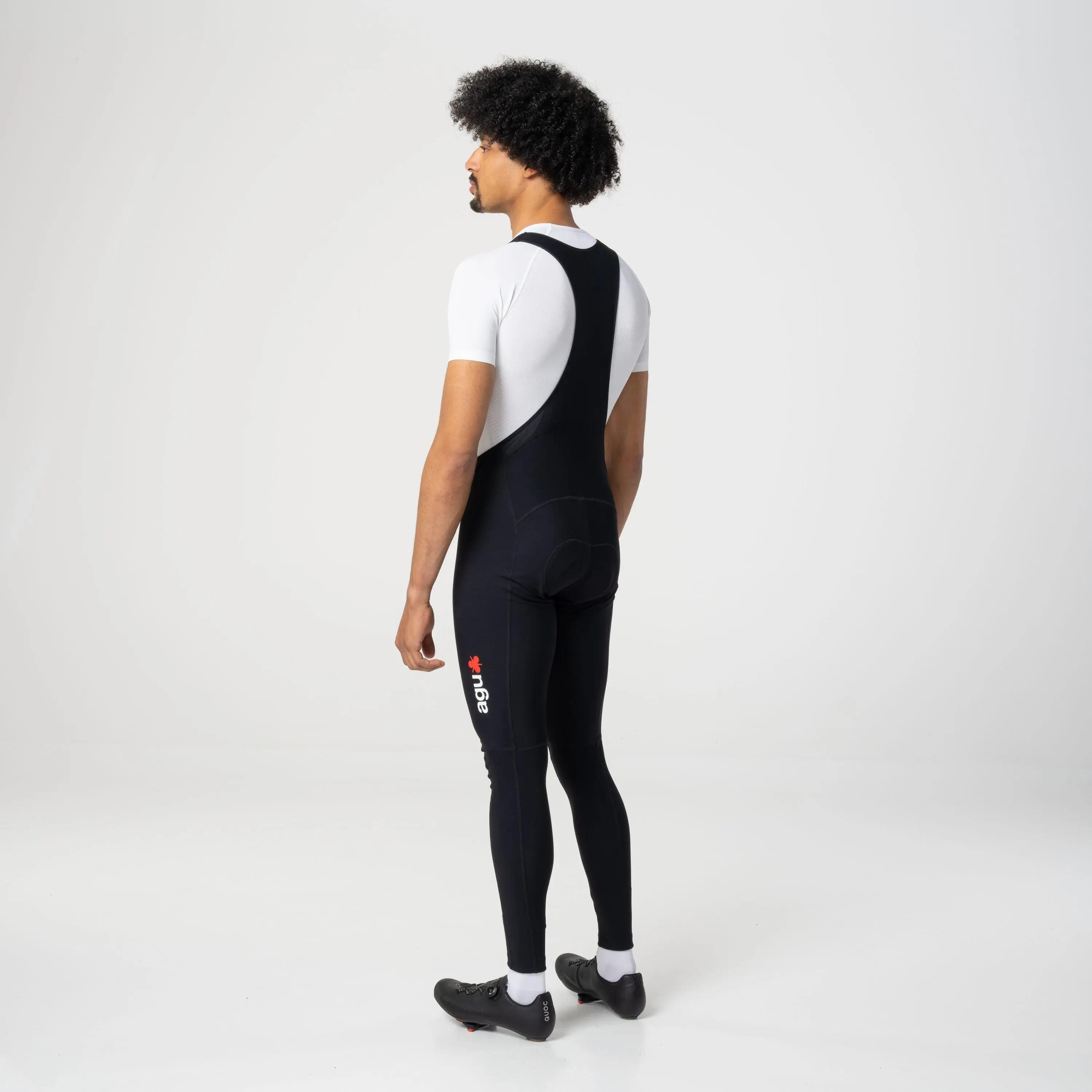 Heren wielrenbroek winter Essential met zeem zwart 3/7
