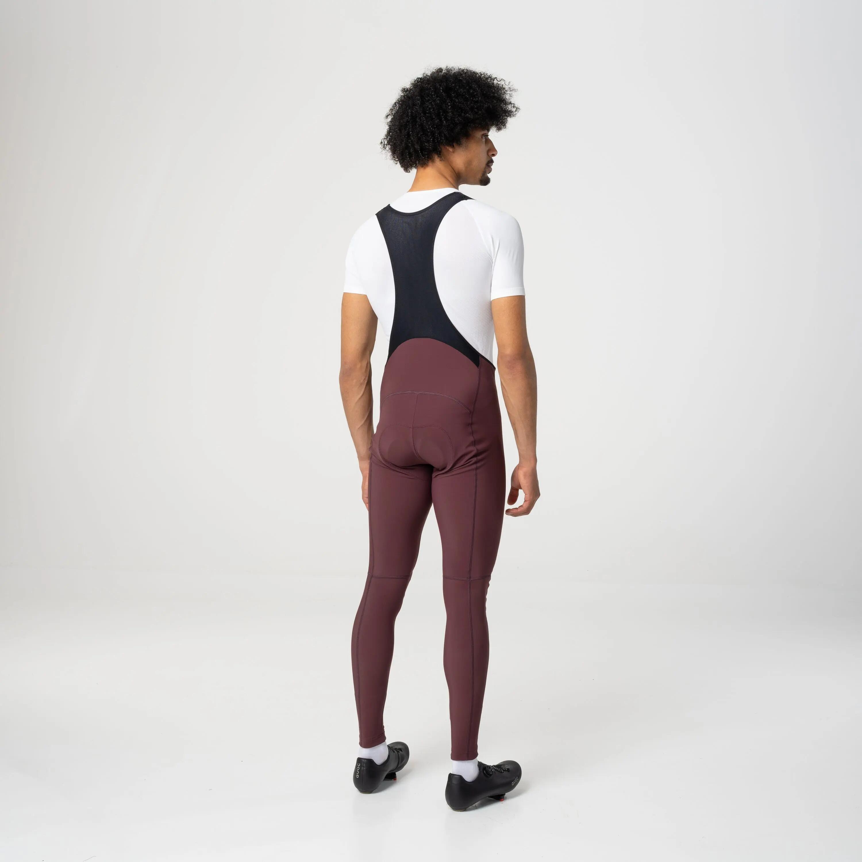 Heren wielrennen lange bibtight winter met zeem Essential 3/7