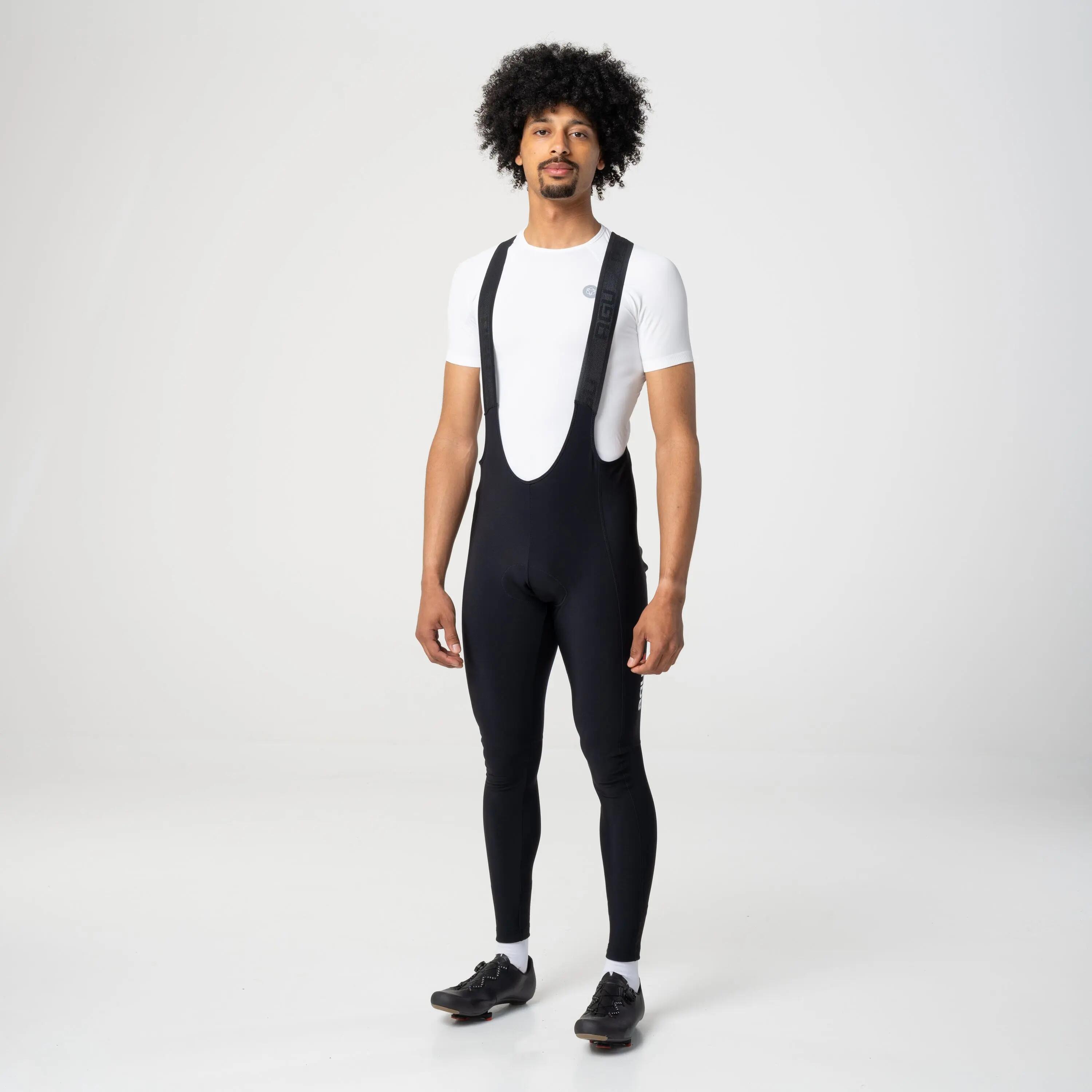 Heren wielrenbroek winter Essential met zeem zwart 2/7