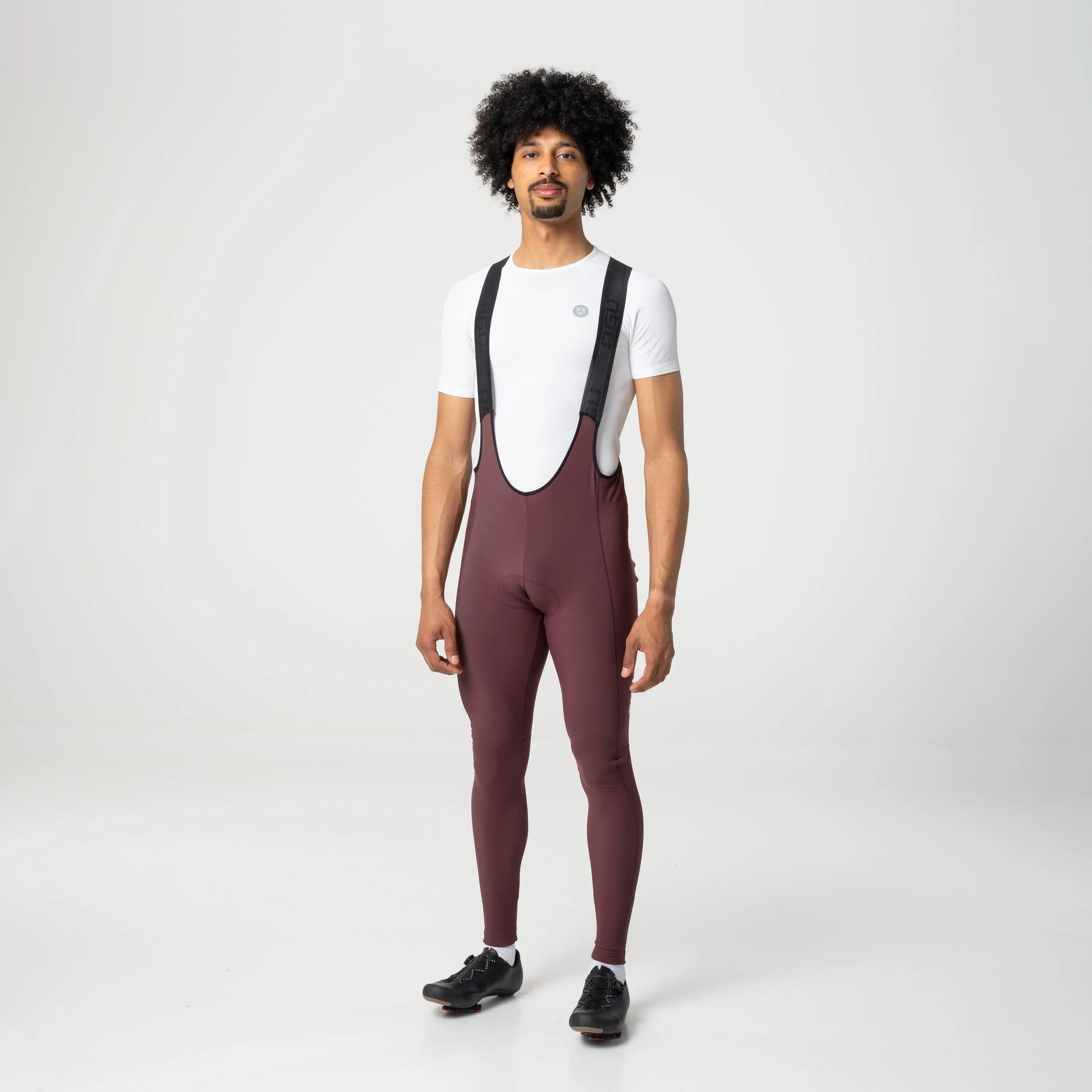 Heren wielrennen lange bibtight winter met zeem Essential 2/7
