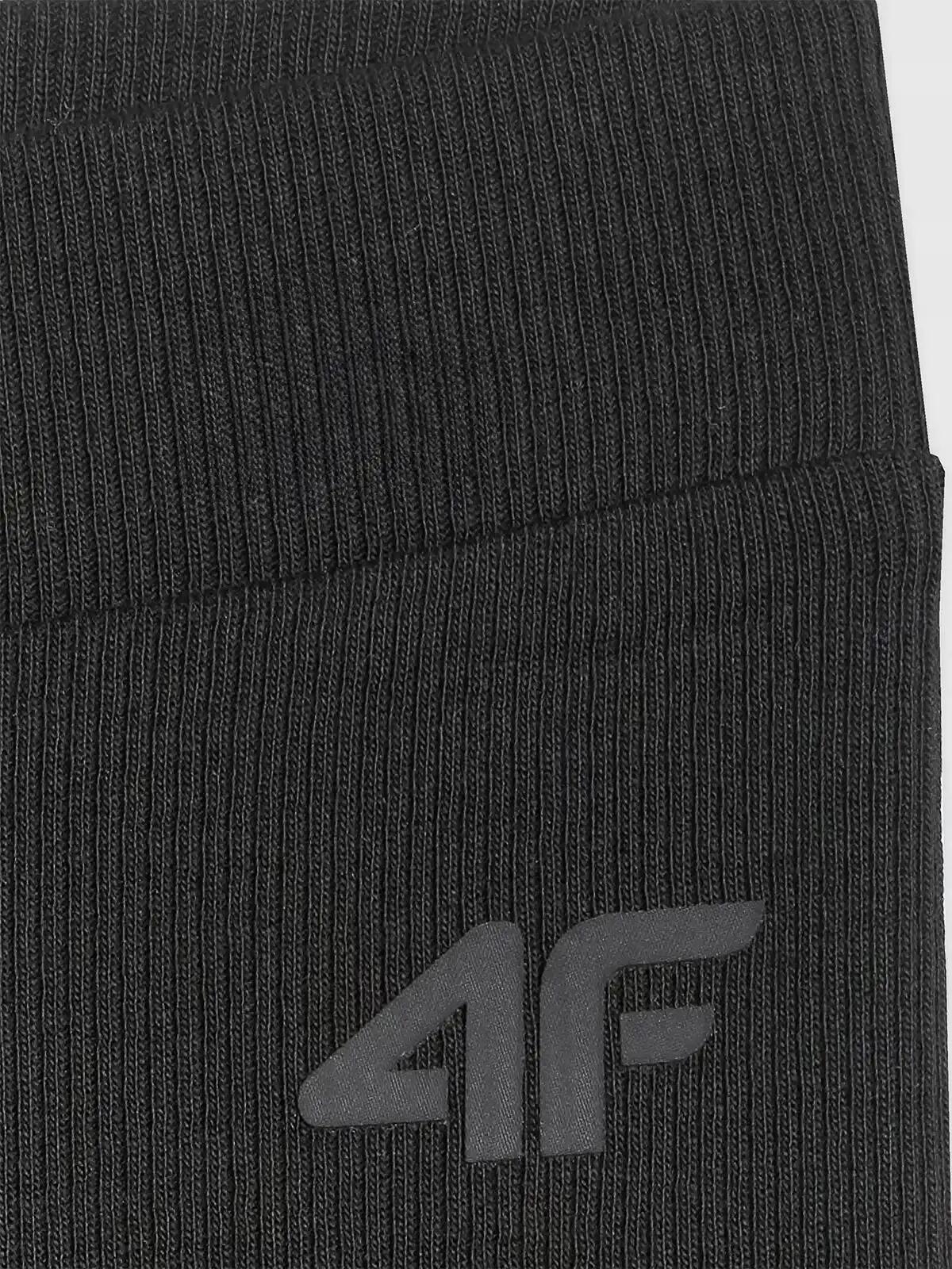 SPODENKI DZIEWCZĘCE 4F LEGGINSY KRÓTKIE KOLARKI PRĄŻKOWANE   CZARNE 5/6