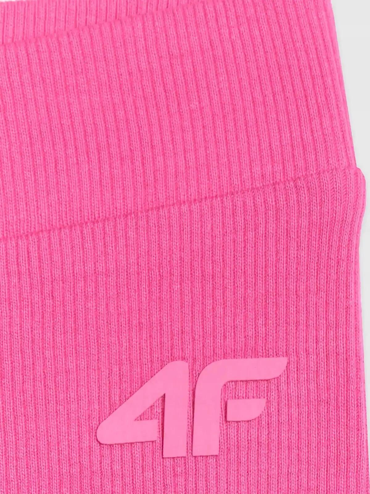 SPODENKI DZIEWCZĘCE 4F LEGGINSY KRÓTKIE KOLARKI PRĄŻKOWANE   RÓŻOWE 11/11