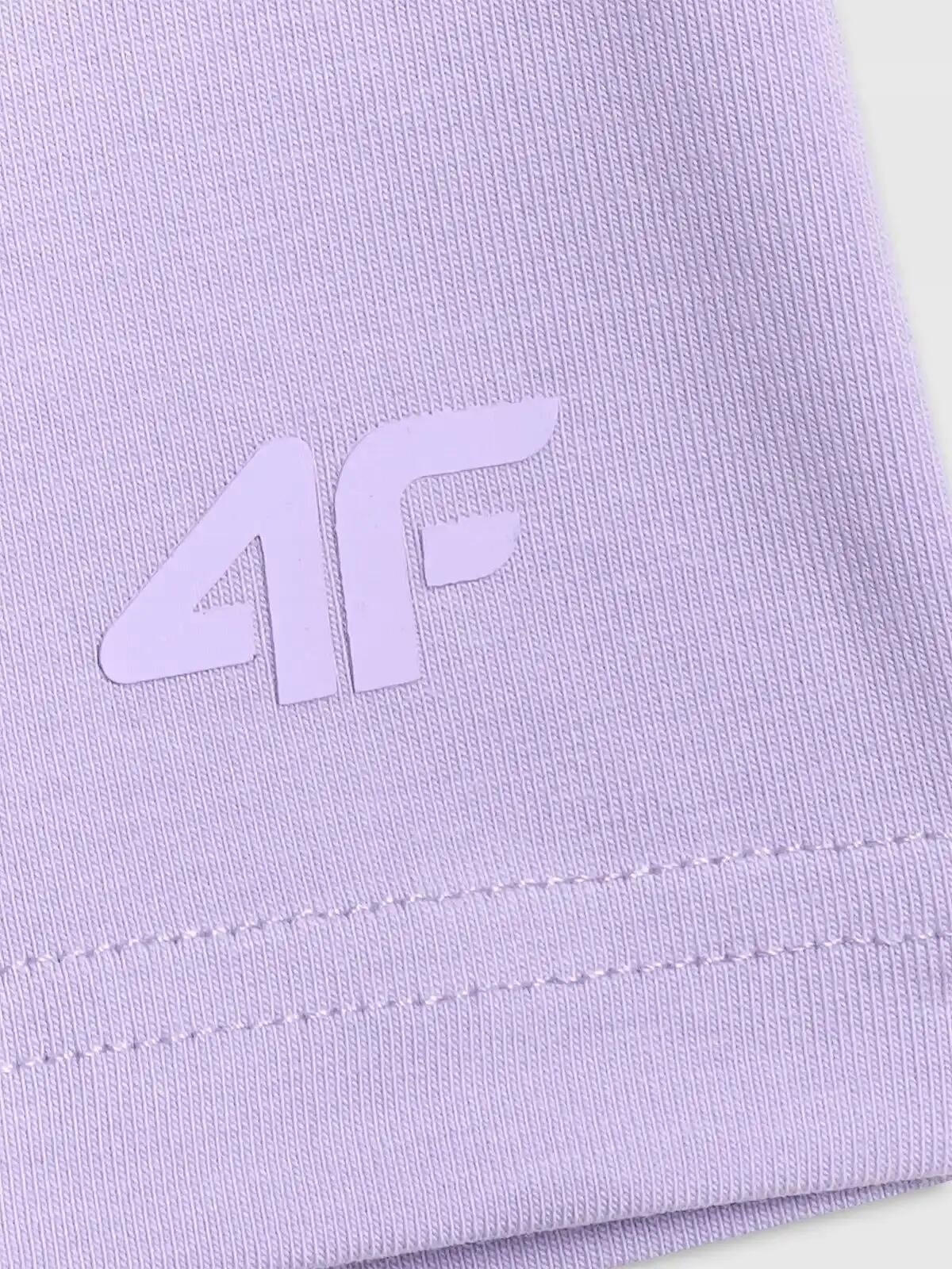 SPODENKI DZIEWCZĘCE 4F LEGGINSY KRÓTKIE KOLARKI NA LATO  FIOLETOWE 11/11