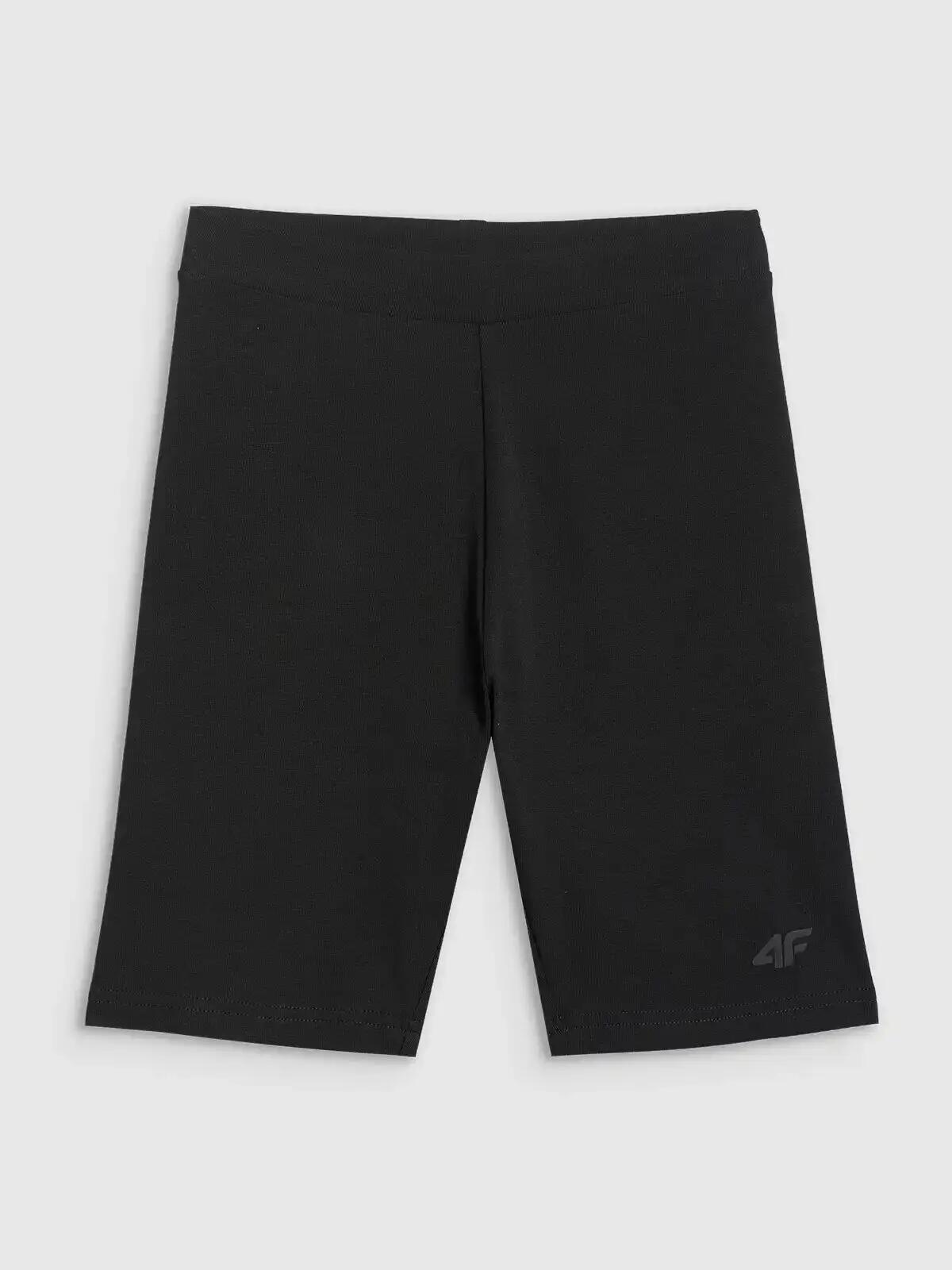 SPODENKI DZIEWCZĘCE 4F LEGGINSY KRÓTKIE KOLARKI NA LATO  CZARNE 9/11