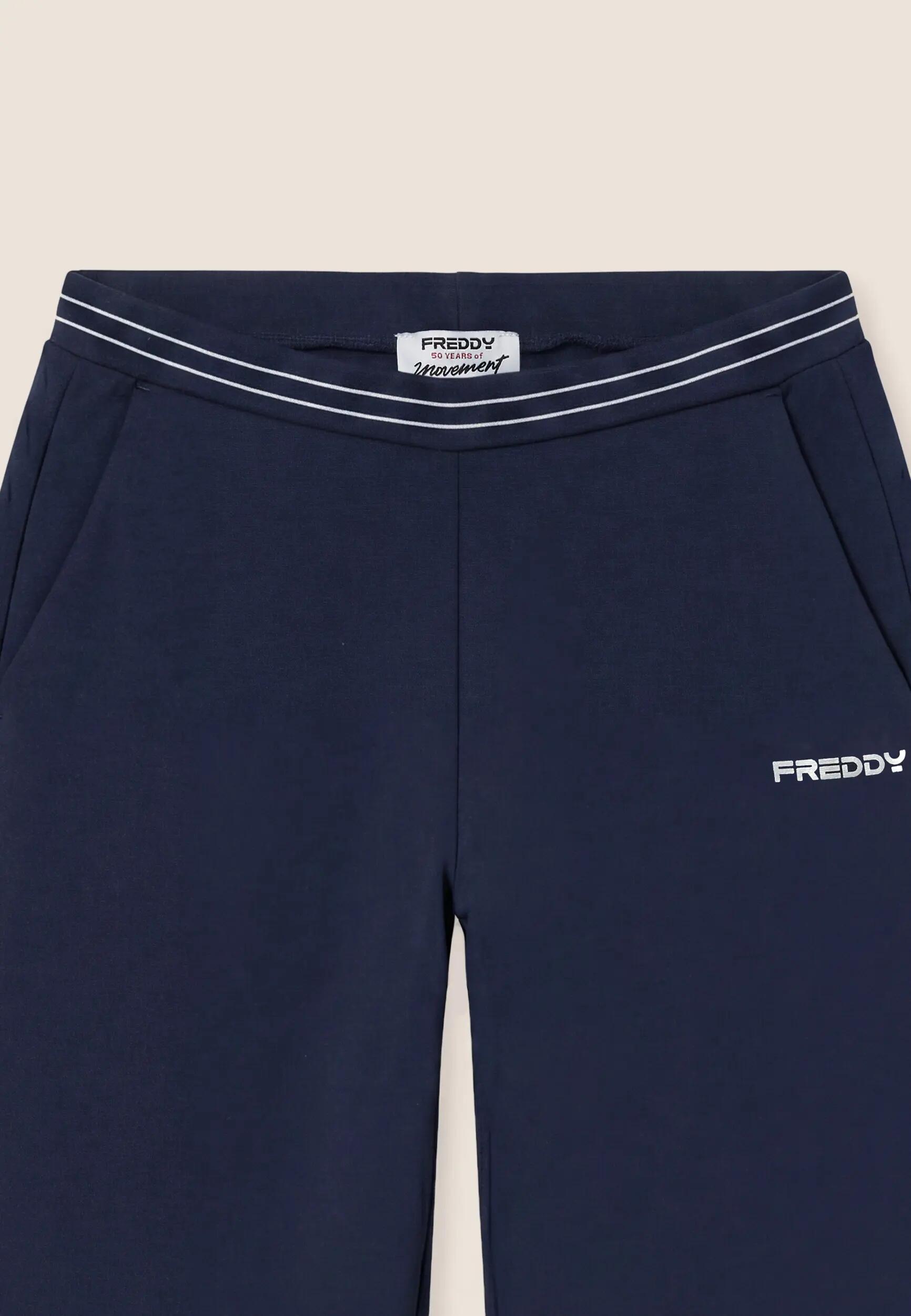 Pantalón de pernera recta con elástico perlado con logotipo en la cintura 3/3