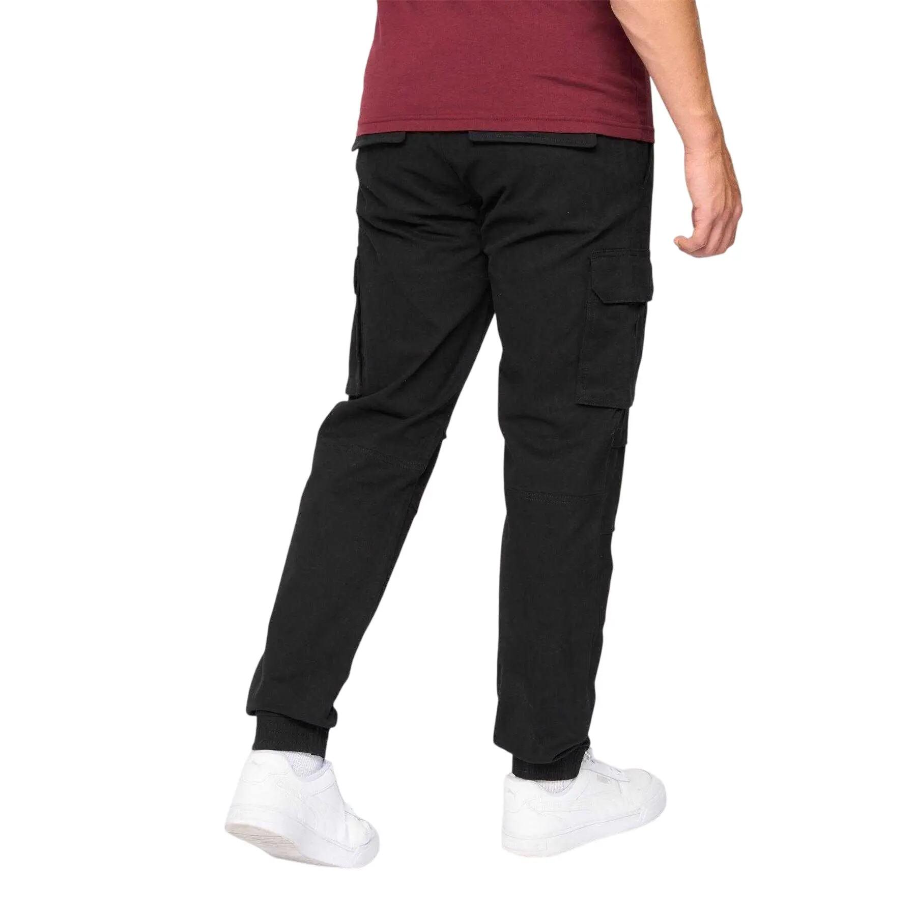 Pantaloni Cargo Misto Cotone Uomo Crosshatch Pendles Nero 5/5