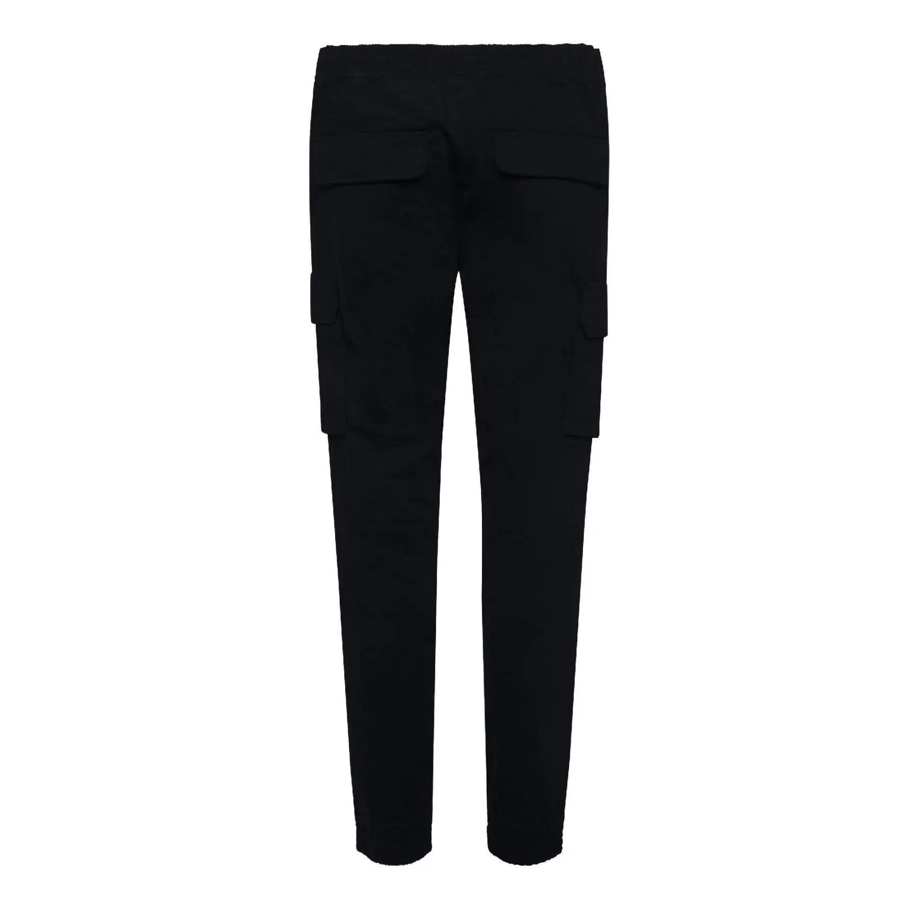 Pantaloni Cargo Misto Cotone Uomo Crosshatch Pendles Nero 3/5