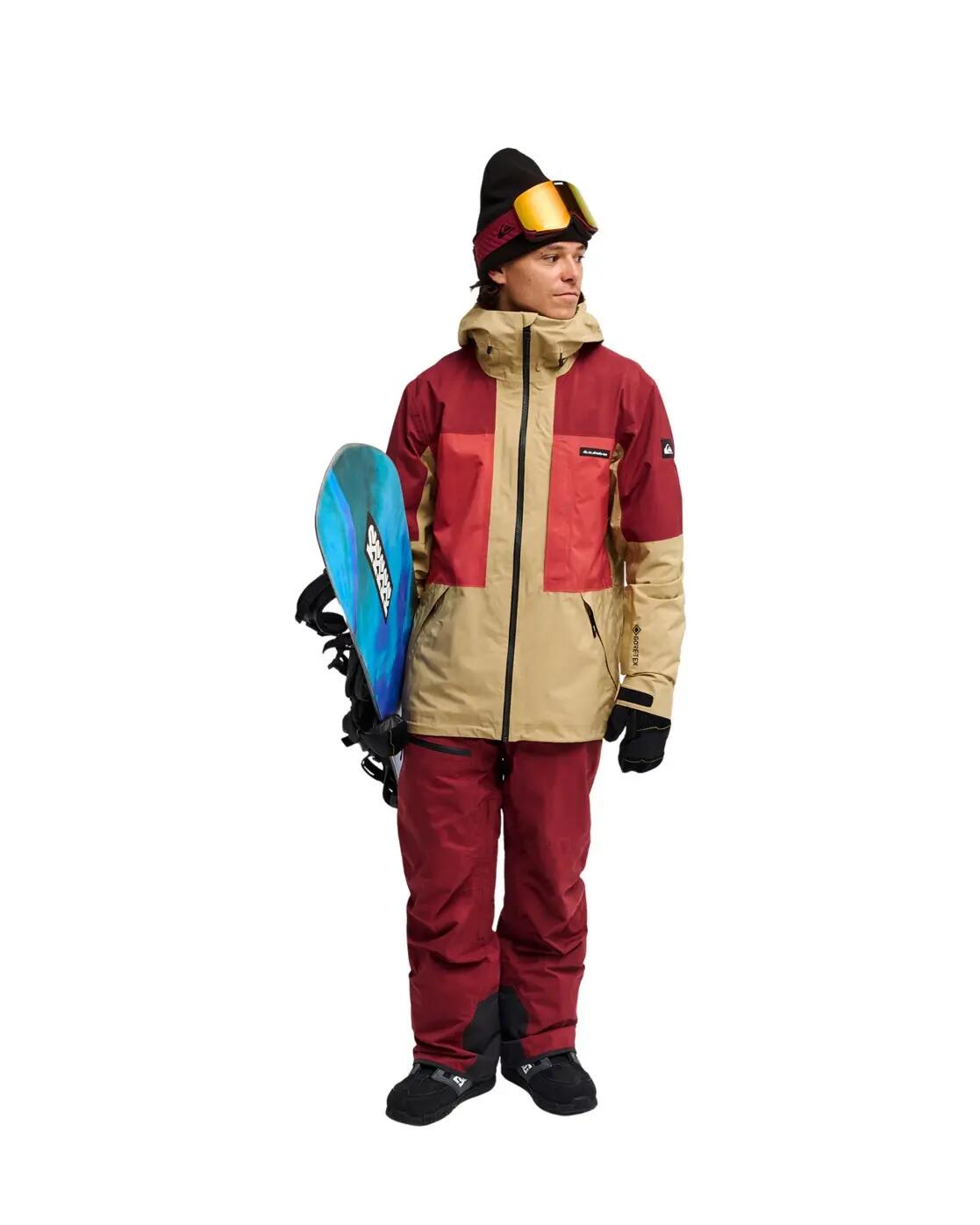 Pantalón técnico de snow FOREVER STRETCH GORE-TEX® Rojo Hombre 3/4