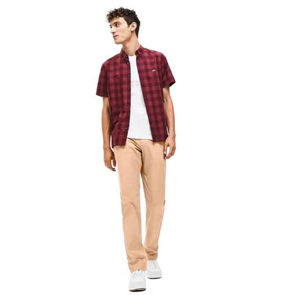 Pantalons chino classiques beiges pour hommes Lacoste
