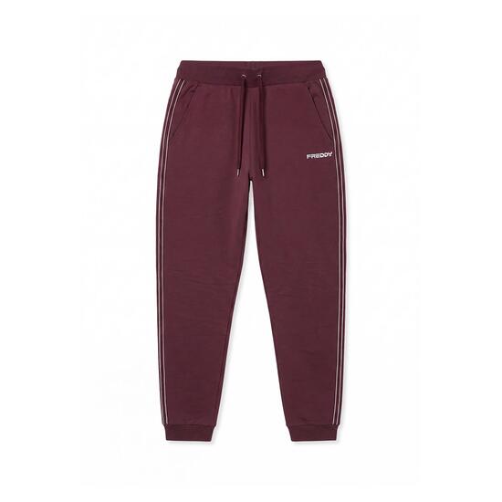 Pantalon de jogging pour femmes avec bandes nacrées et bas côtelé