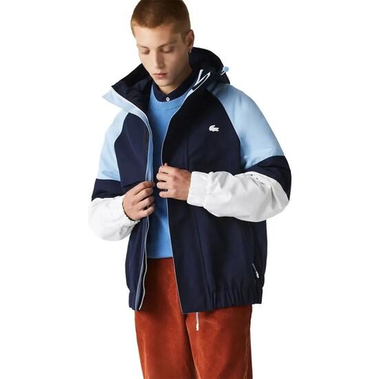 Herrenjacke Lacoste Übergangsjacke Windbreaker Dunkelblau mit Kapuze