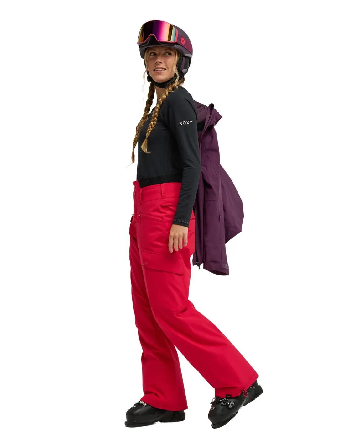 Pantalón técnico de snow 20K PASSIVE TRACKS Rojo Mujer 4/4