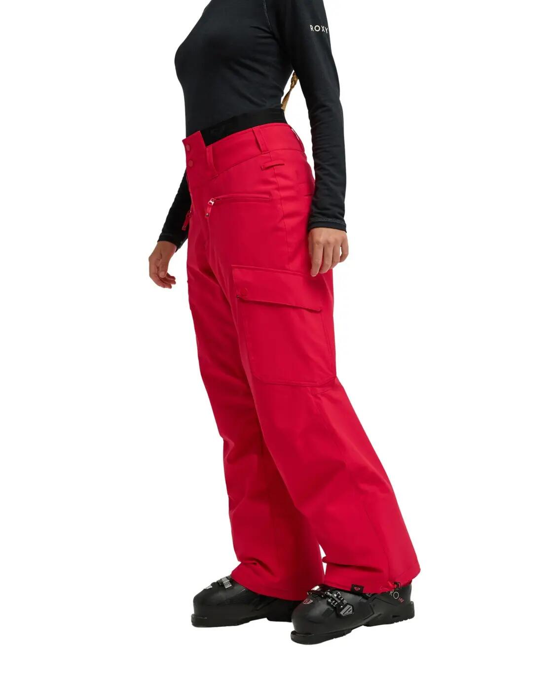 Pantalón técnico de snow 20K PASSIVE TRACKS Rojo Mujer 3/4