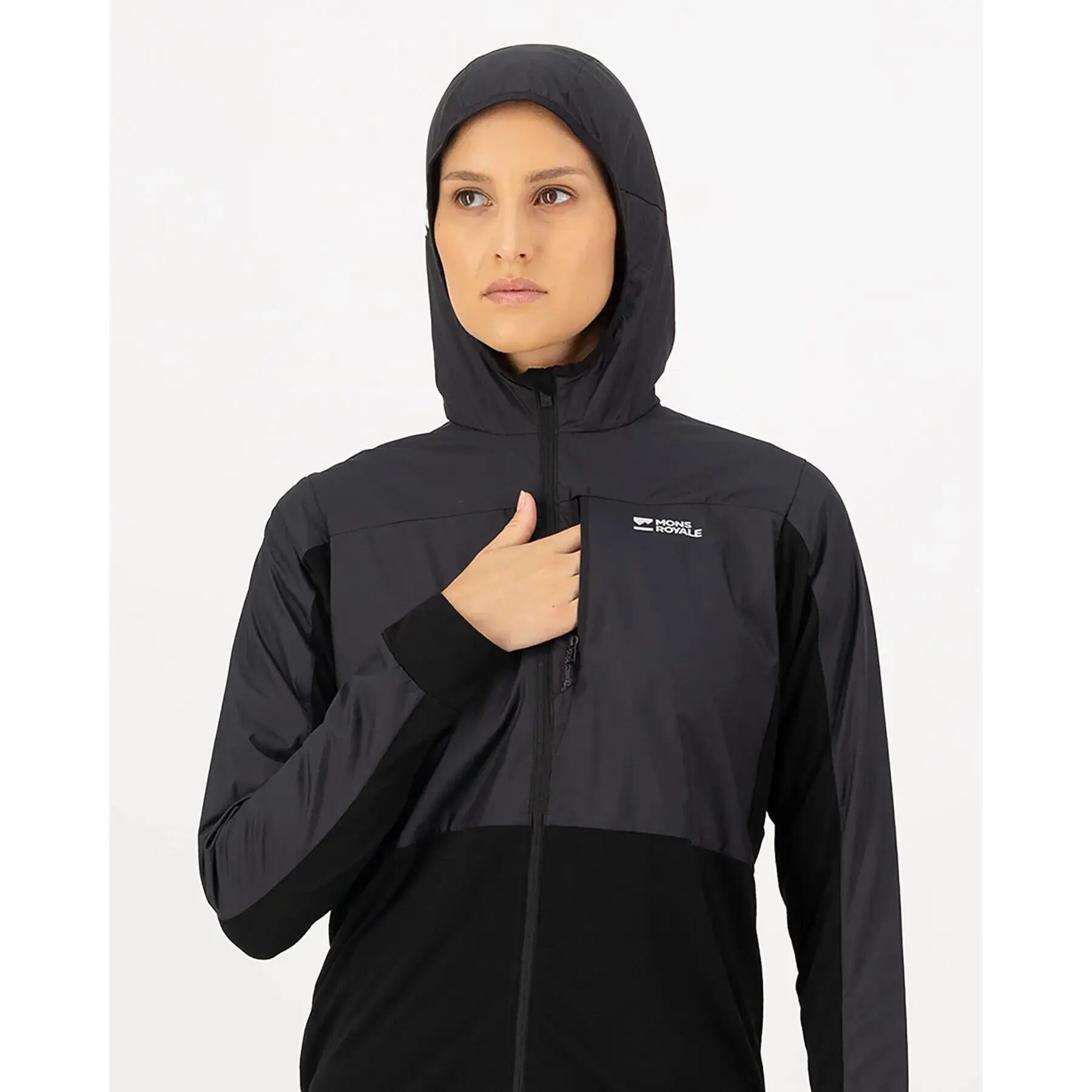 Veste à capuche femme Mons Royale Diversion Merino 4/5
