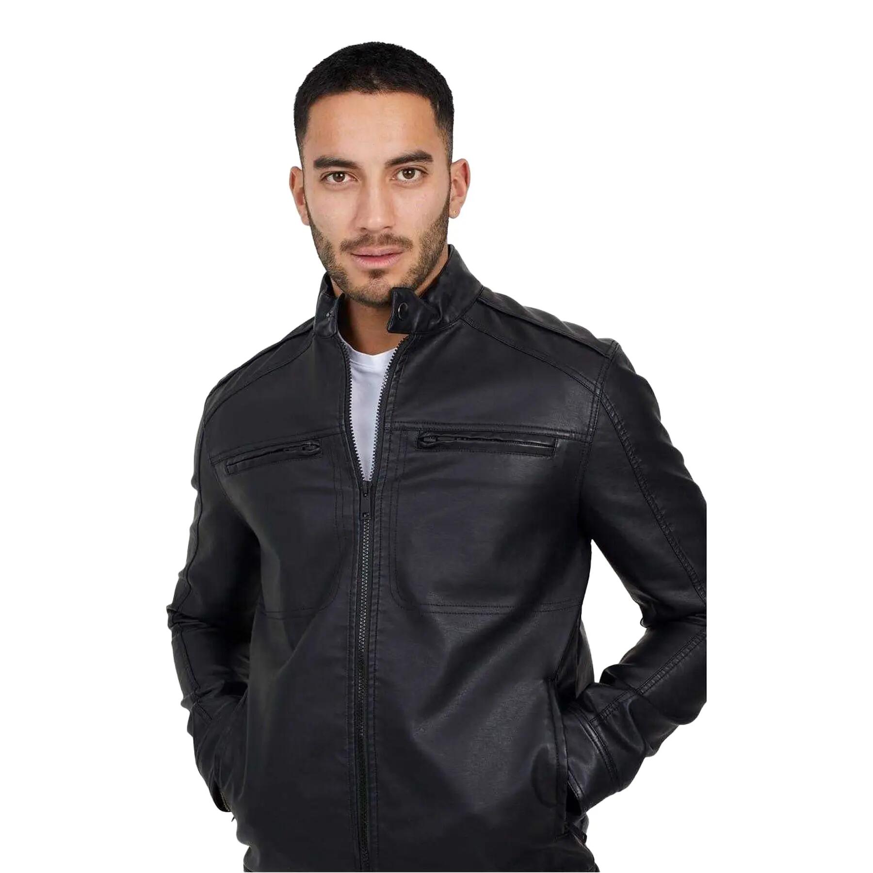 Giacca Materiale Sintetico Uomo Brave Soul Nero 4/5