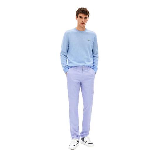 Pantalon chino homme Lacoste bleu classique