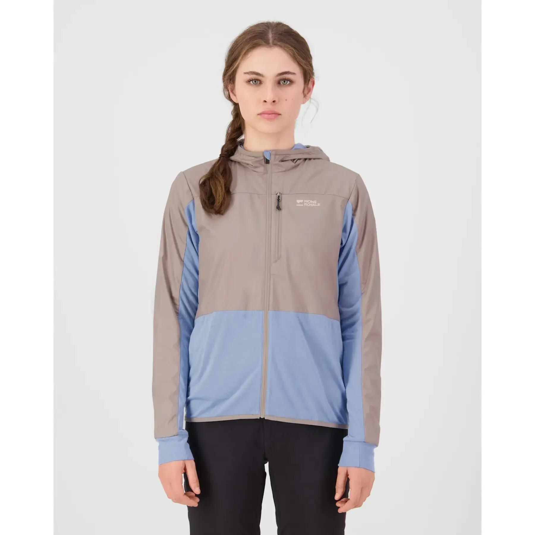 Veste à capuche femme Mons Royale Diversion Merino 2/3