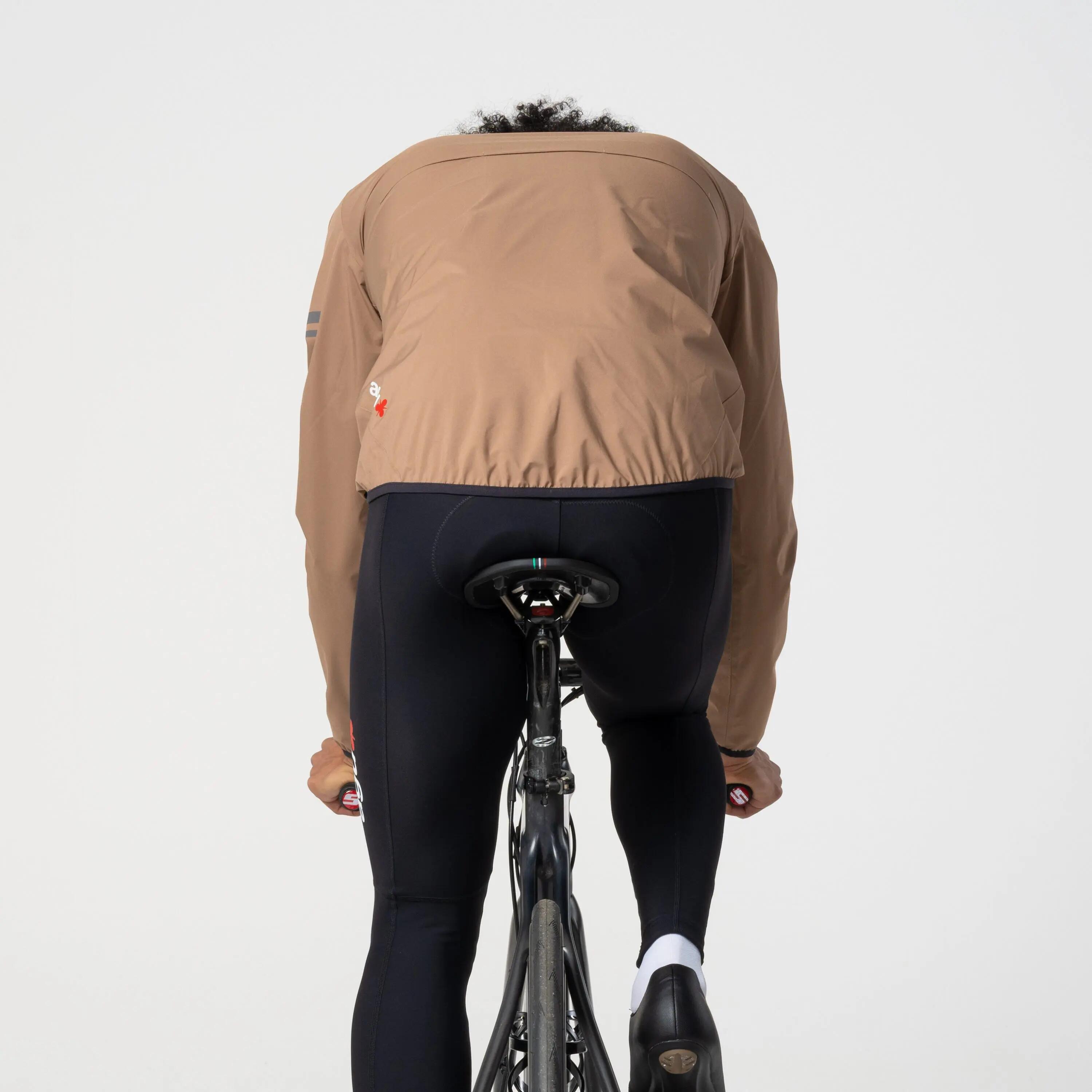 Heren Fiets Regenjas Essential Waterdicht Bruin 5/7