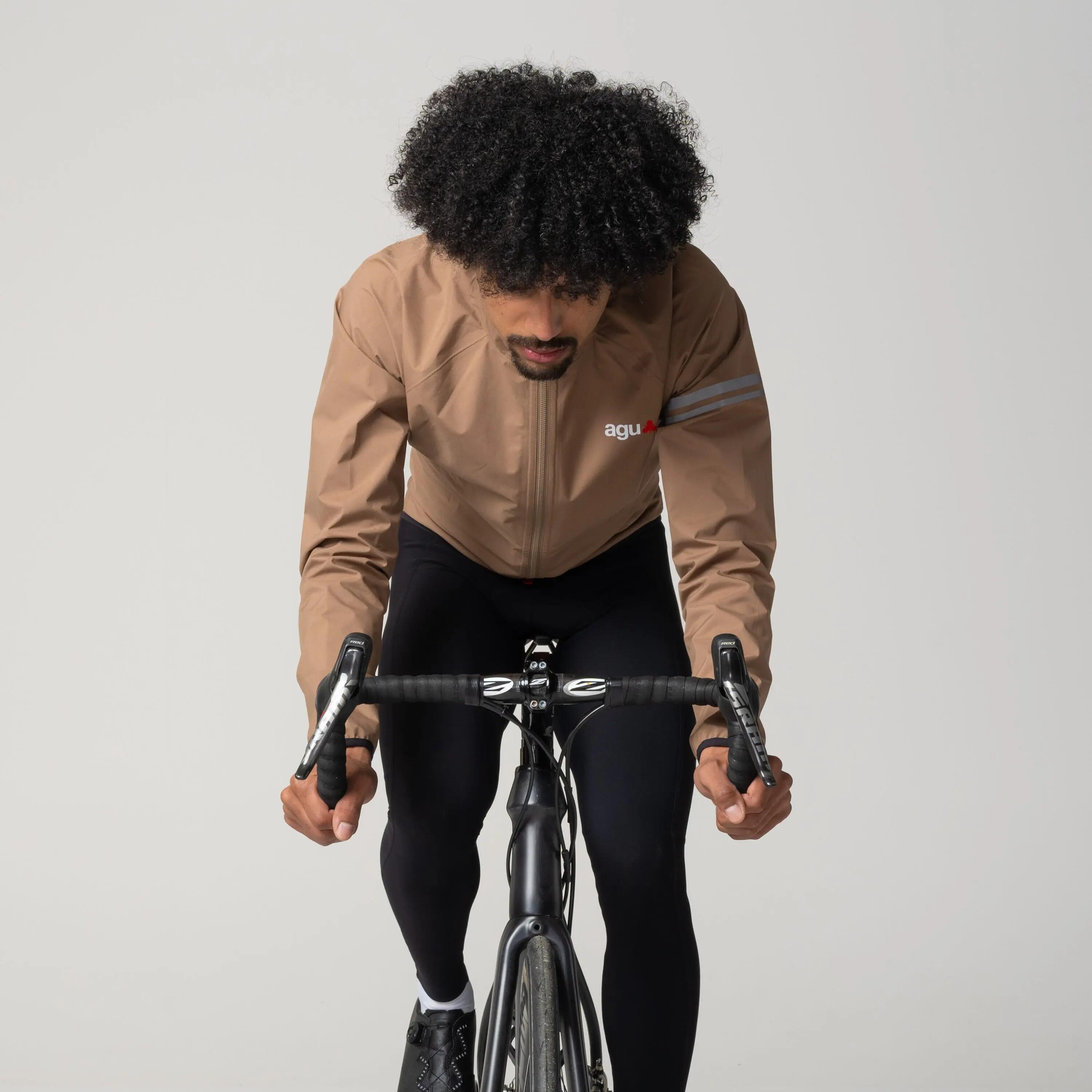 Heren Fiets Regenjas Essential Waterdicht Bruin 4/7