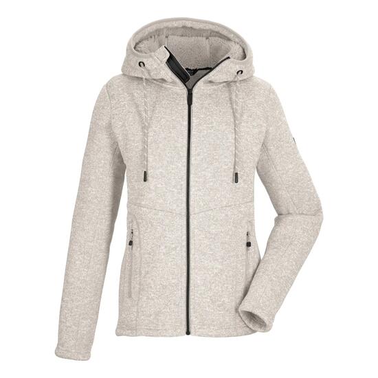 Damen Strickfleecejacke Strickfleecejacke mit Kapuze