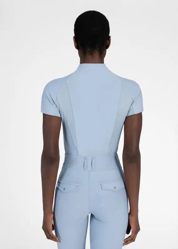 Camiseta Base Manga Corta Mujer Equitación Maximilian Frame Aqua 2/7