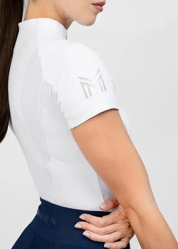 Camiseta Base Manga Corta Mujer Equitación Maximilian Frame Blanco 4/7