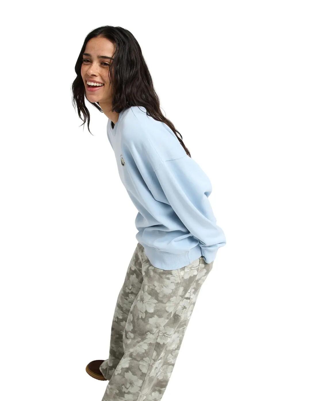 Sudadera de corte relajado LINEUP Azul Mujer 3/4