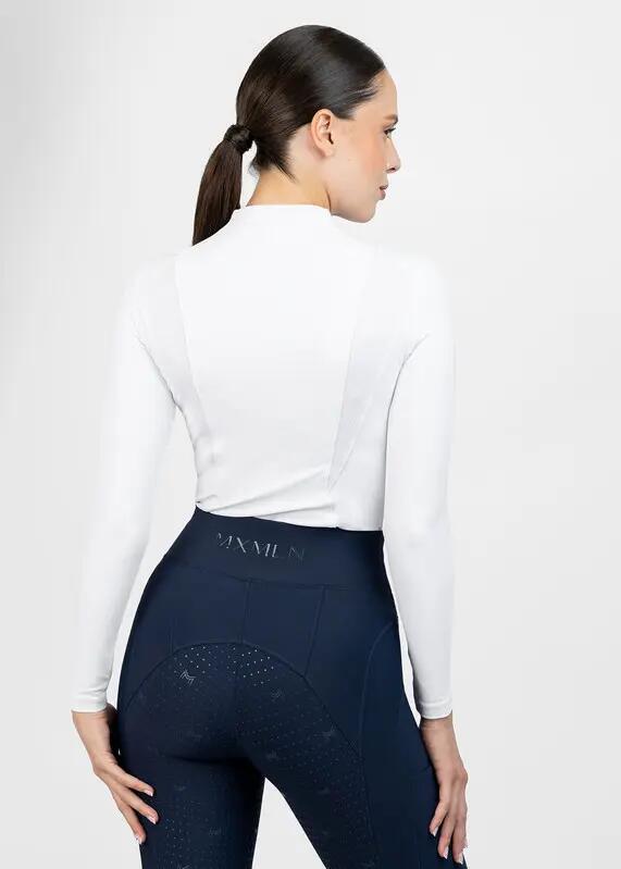 Camiseta Base Manga Larga Mujer Equitación Maximilian Frame Blanco 3/7