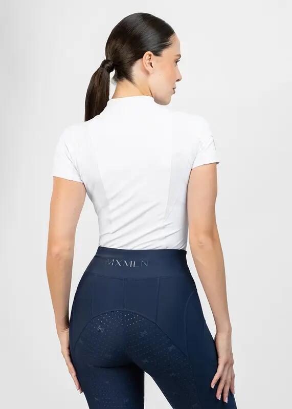 Camiseta Base Manga Corta Mujer Equitación Maximilian Frame Blanco 2/7