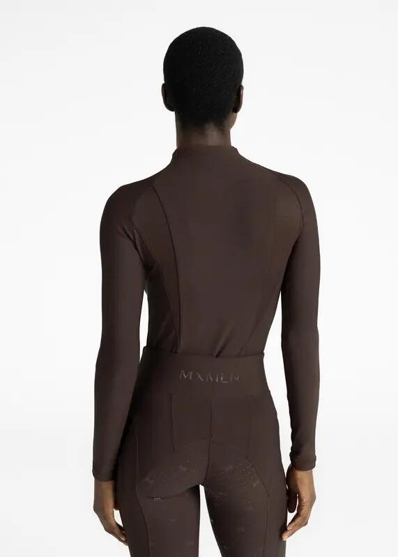 Camiseta Base Manga Larga Mujer Equitación Maximilian Frame Chocolate 2/7