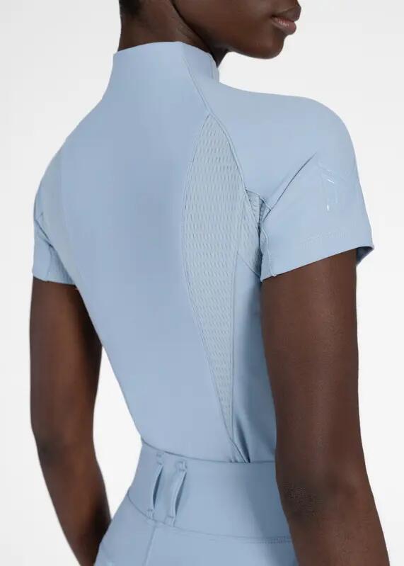 Camiseta Base Manga Corta Mujer Equitación Maximilian Frame Aqua 4/7