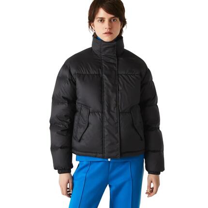 Veste d'hiver matelassée en duvet pour femme Lacoste, noire