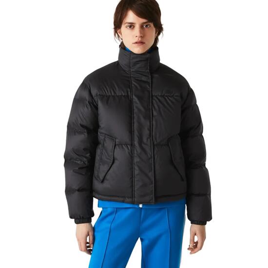 Veste d'hiver matelassée en duvet pour femme Lacoste, noire