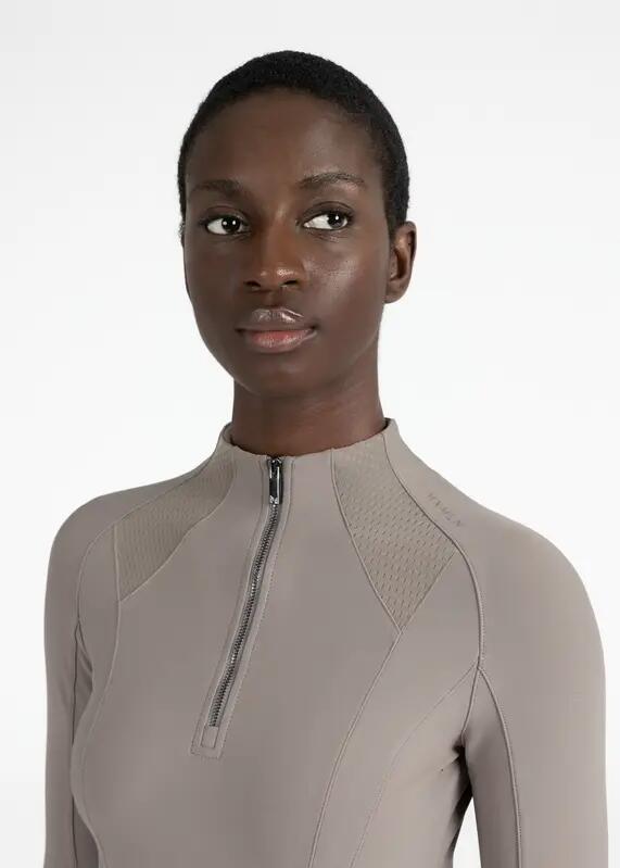 Camiseta Base Manga Larga Mujer Equitación Maximilian Frame Topo 5/7