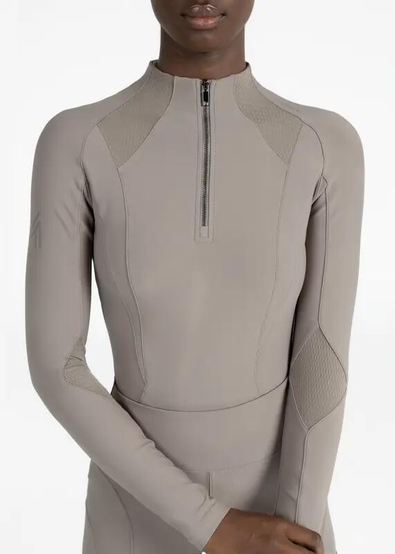 Camiseta Base Manga Larga Mujer Equitación Maximilian Frame Topo 4/7