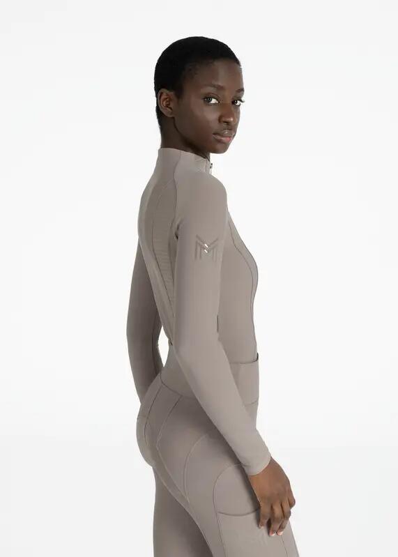 Camiseta Base Manga Larga Mujer Equitación Maximilian Frame Topo 3/7
