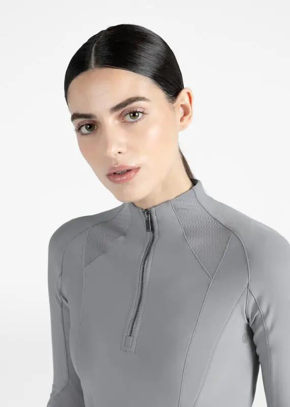 Camiseta Base Manga Larga Mujer Equitación Maximilian Frame Titanio 5/7