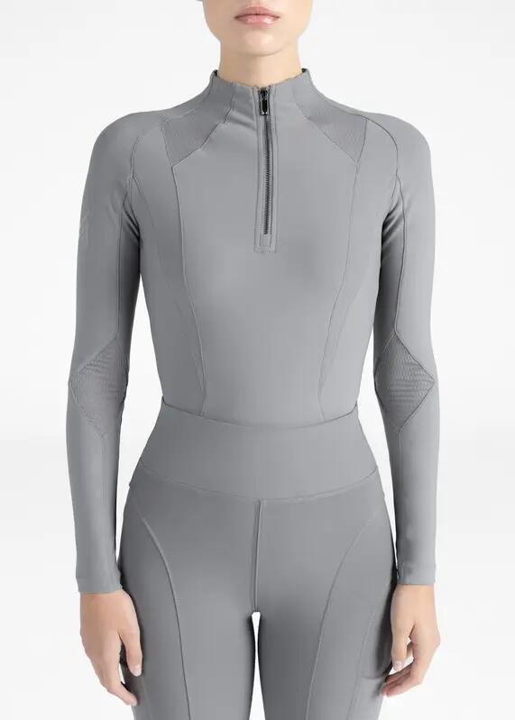 Camiseta Base Manga Larga Mujer Equitación Maximilian Frame Titanio 4/7