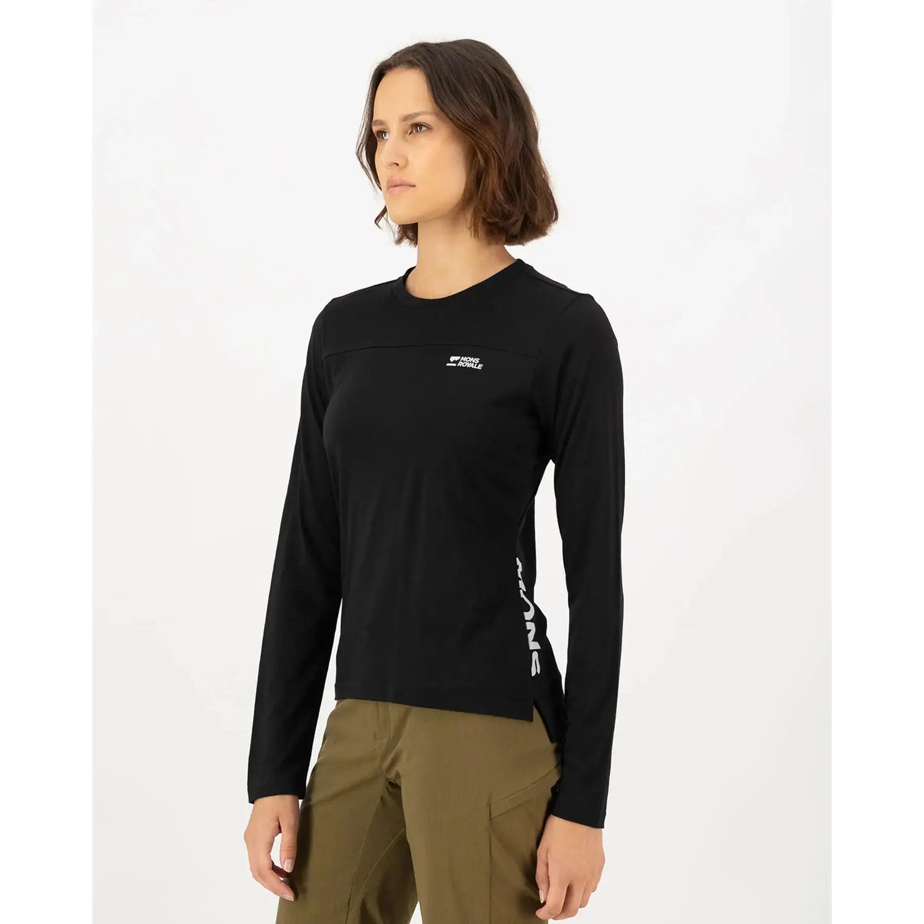Maillot manches longues femme Mons Royale Diversion Merino 4/4