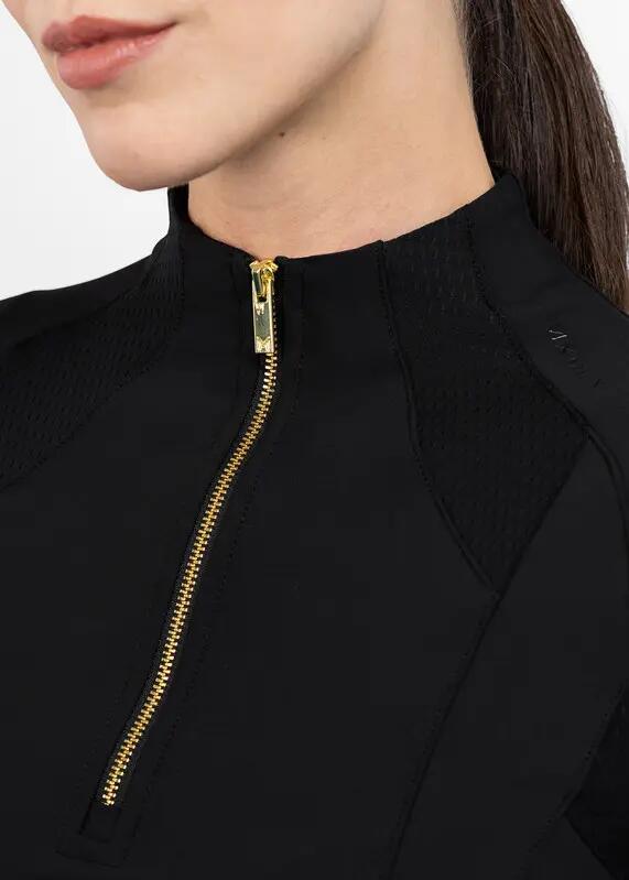 Camiseta Base Manga Corta Mujer Equitación Maximilian Frame Negro 5/7