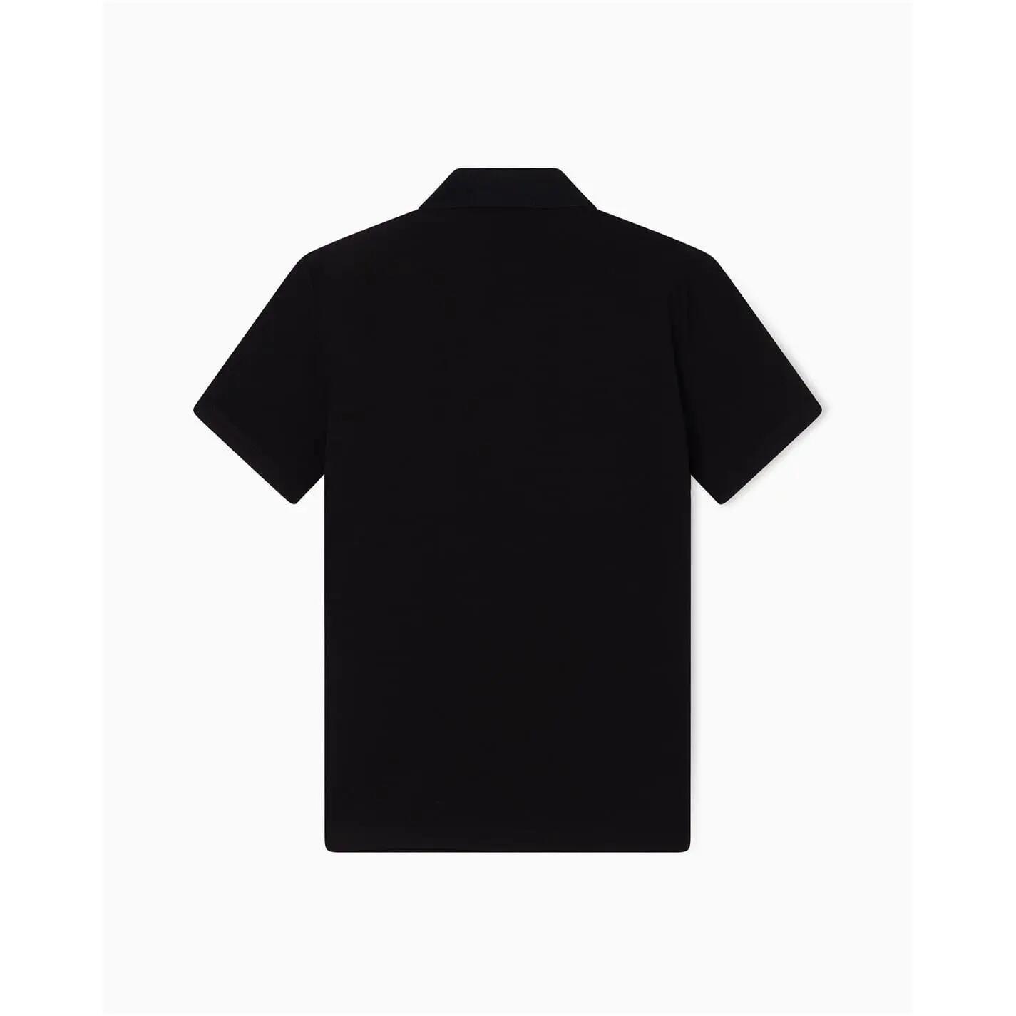 Mens Collared ShortSleeved Polo Shirt (Black) 2/3